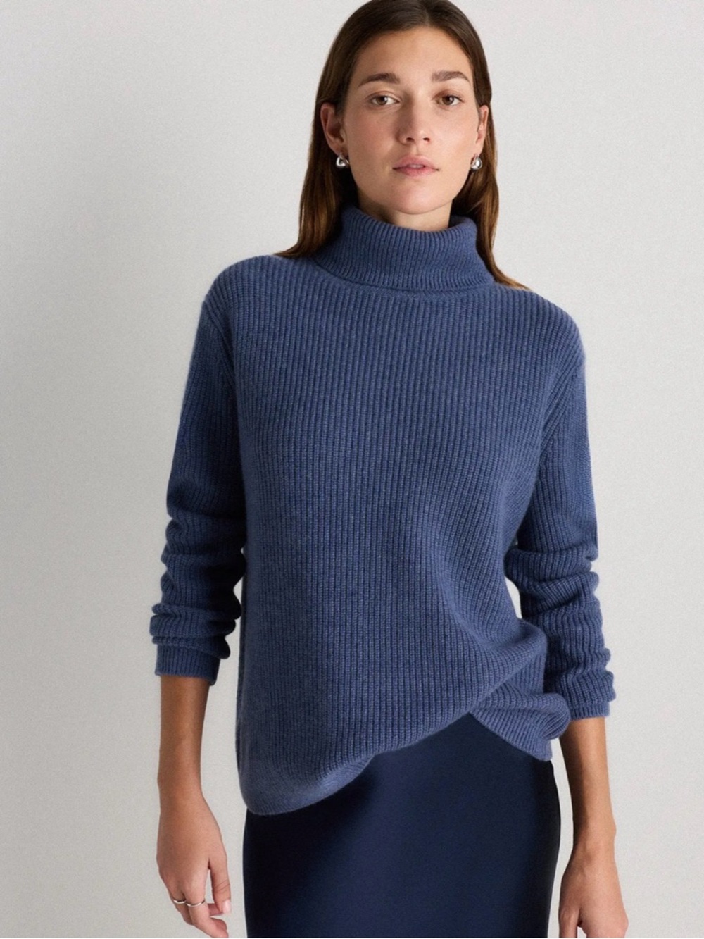 Mongolian Cashmere Fisherman Turtleneck Sweater